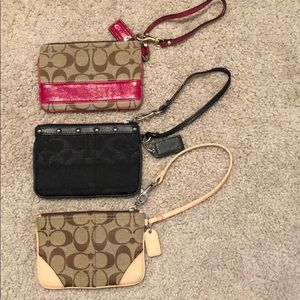 Coach Wristlets - multiple colors